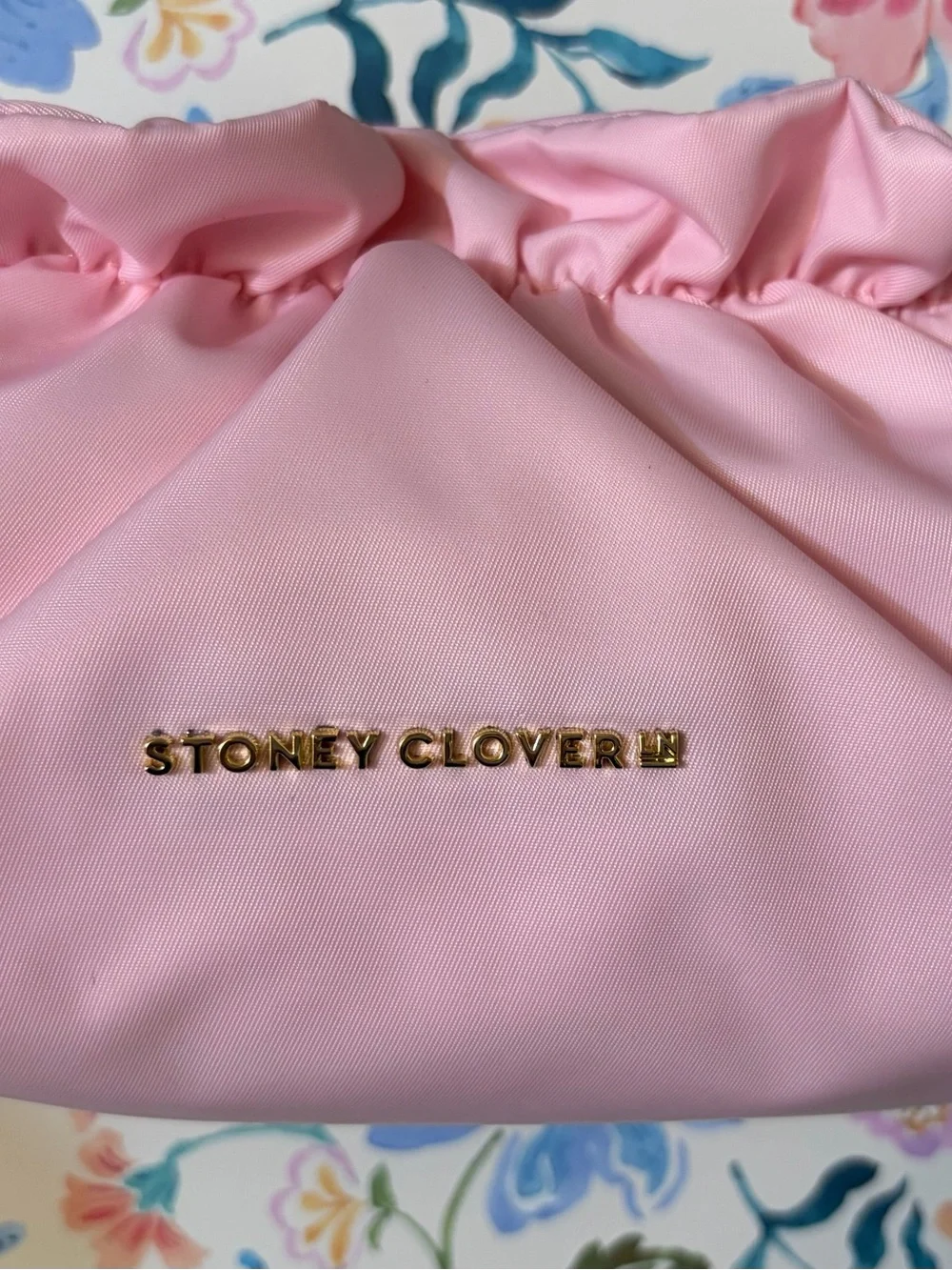 Stoney Clover Lane Light Pink Bow Pouch BRAND NEW WITH TAGS